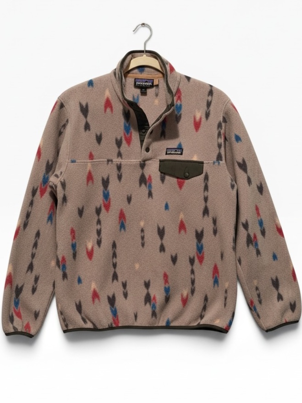 Patagonia Women’s Gray Patterned Synchilla® Snap-T Pullover Size MED